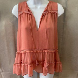 Alice and Olivia Tan Sleeveless Blouse